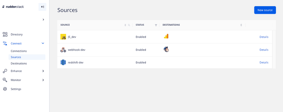 RudderStack sources