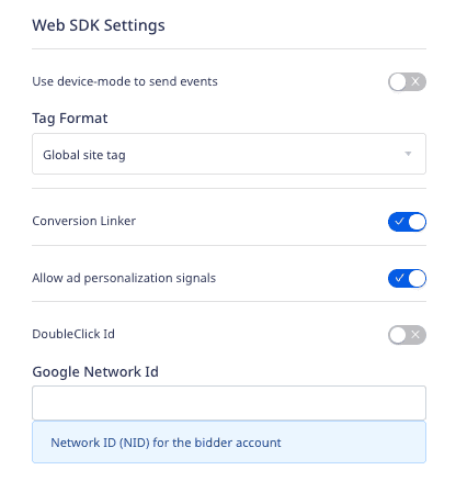 DCM Floodlight connection settings