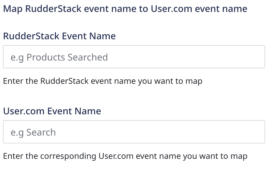 User.com connection settings